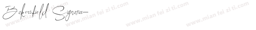 Bakersfield Signatur字体转换